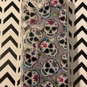 iPhone 6 sparkly skull case